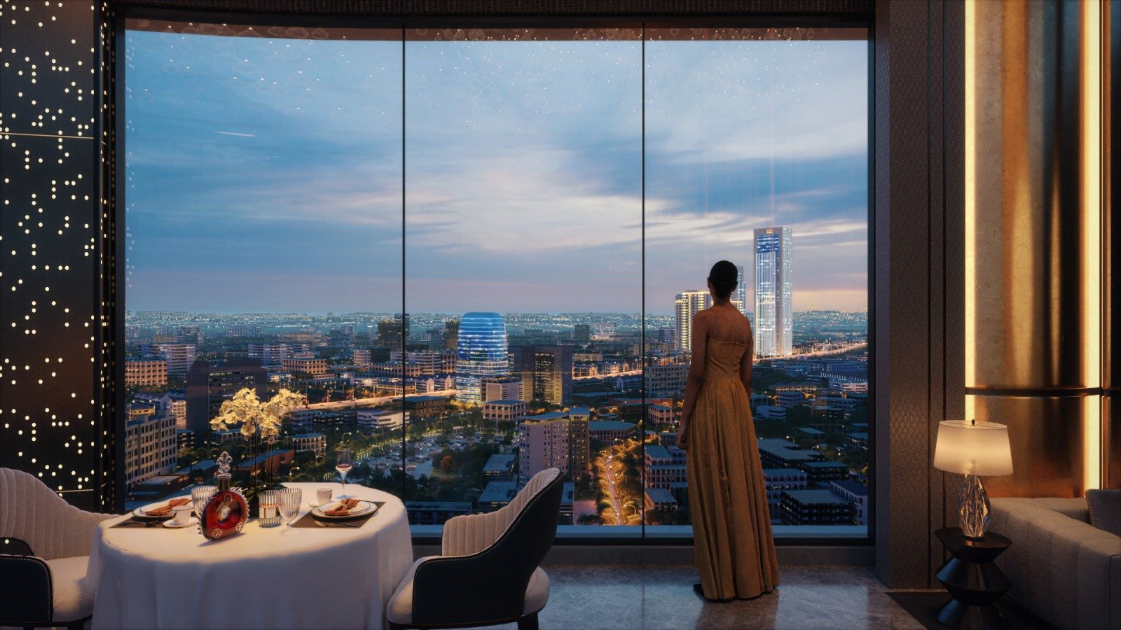 Galaxy One living space - premium apartment