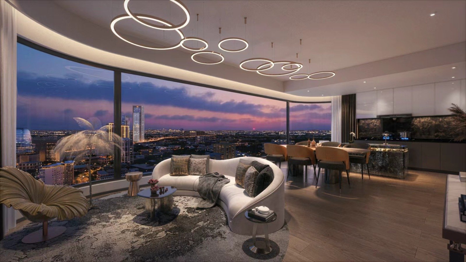 Galaxy One living space - premium apartment